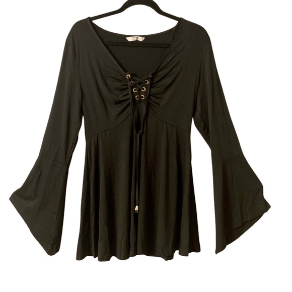 Tops - Empire Waist Tunic Long Bell Sleeve Tops Large  Work Casual to Evening